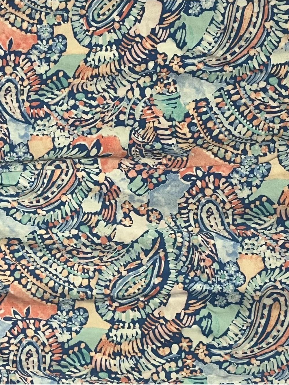 crown & ivy Paisley Midi Dress in Coral, Mint & Navy
